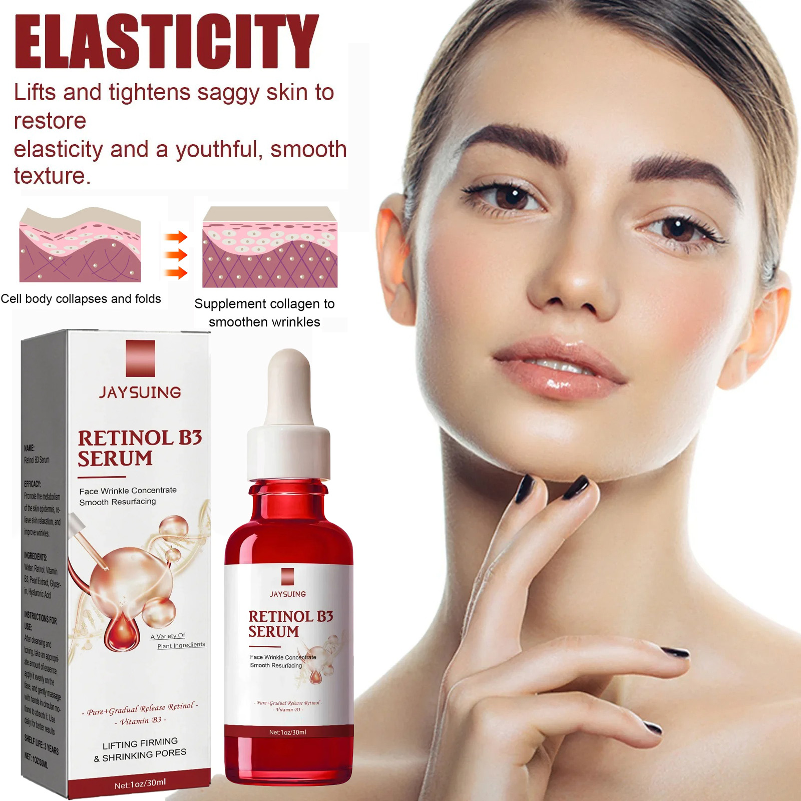 The Ordinary Serum Hyaluronic Acid - W-rışıklıkları giderin Özü A-aging Solmaya İnce